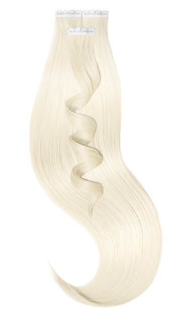Light Blonde Excellence Line tape-in extensions, full view, 26–56 cm – Rubin Extensions®