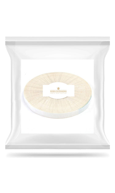 Roll of Extra Strong replacement tape for tape-in extensions, front view of packaging – Rubin Extensions®