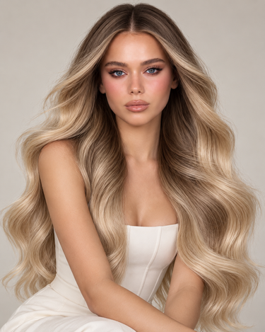 Genius Weft Champagne Melt Balayage – Rubin Extensions®