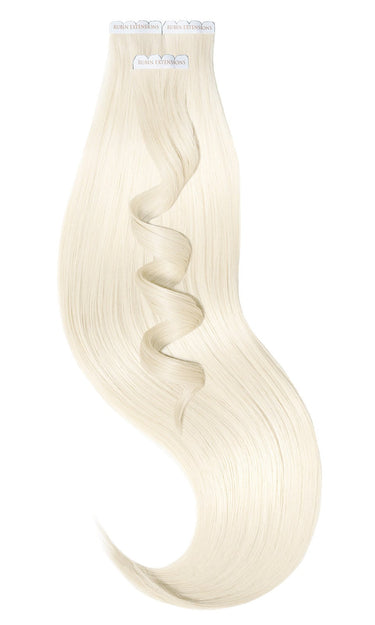 Platinum Blonde Excellence Line tape-in extensions, Remy human hair, 25–55 cm – Rubin Extensions®