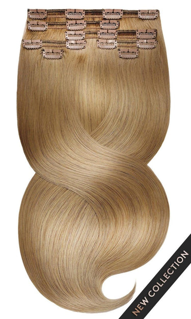 Light Brown Caramel clip-in extensions, Fashion Line, in lengths from 45 to 50 cm – Rubin Extensions®