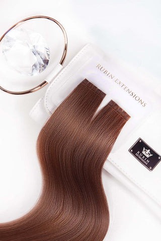 Keratin Bondings Hair Strands Mahagoni-Braun Premium Line