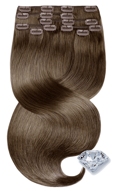 One Piece Halo Hair Extensions - Light Natural Brown