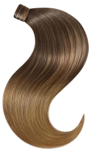 PONYTAIL LUXURY EXTENSIONS Sombre Chocolate Roast Brown & Hellbraunkaramell