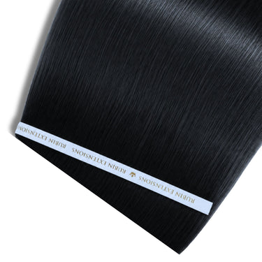 Seamless Black Genius Weft, 100% human hair flat weft – Rubin Extensions®